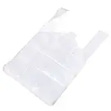 100 Stücke Hemdchen Tragetaschen Plastiktüten-Tragetaschen Plastikbeutel Robust umweltfreundlich Einkaufstaschen für Obst Gemüse Supermarkt Einkaufen wiederverwendbar- 20x30cm (Clear, One Size)