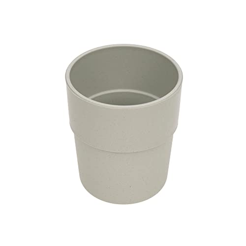 LÄSSIG Kinder Becher Trinkbecher Tasse Kindergeschirr ohne Melamin, BPA-frei, für Spülmaschine und Mikrowelle/Mug Uni warm grey