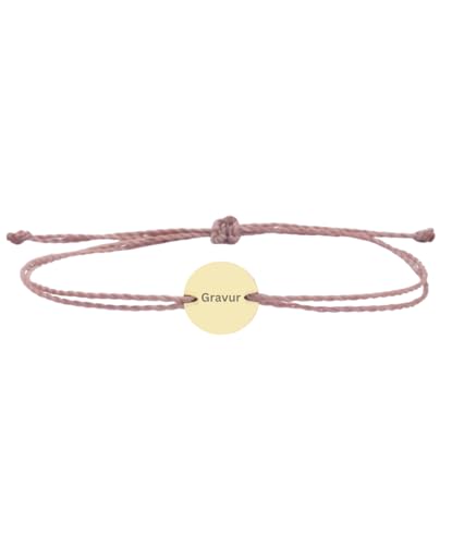 Positiva Jewelry Personalisiertes Armband mit Gravur aus 18k Edelstahl mit 12mm Gravur Plättchen, Armband für Damen und Mädchen, Verstellbar & Wasserfest, Inklusive Geschenkverpackung