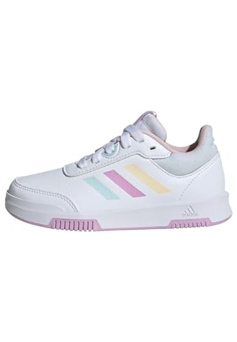 adidas Unisex Tensaur Sport Training Lace Shoes Sneaker, Cloud White/Almost Blue/Bliss Lilac, 33.5 EU