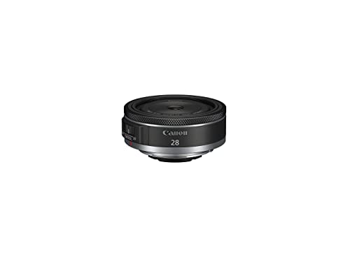 Canon RF 28mm F2.8 STM Pancake-Objektiv für Kameras der EOS R Serie(Objektiv für Reise-&Straßenfotografie, 1:2,8 Lichtstärke, STM Motor,7 Lamellen-Irisblende,Steuerungsring,Weitwinkelobjektiv) schwarz