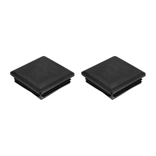 QUARKZMAN 2 Stück Quadratische Kunststoffstecker, 80x80mm Schwarz Quadratisch Stuhlbeinkappen, PE-Lamellenstopfen Rohrstopfen für 72-78mm Vierkantrohr Metallprodukte Stühle Regale