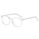 LNTICB® Blaulichtfilter Brille Computerbrille Gaming Blaulichtbrille UV Blaues Blockiert Damen Herren Ohne Sehstärke TR90 Superleichte Rahmen Brillenbeine aus Metall Retro Mindert Augenbelastung