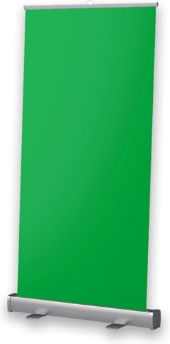 Green screen - Ultra Wide - Roll-up Banner - Hintergrundbild - Hintergrundsystem - Fotofabrik Green Screen Set - 120x200 cm - Greenscreen