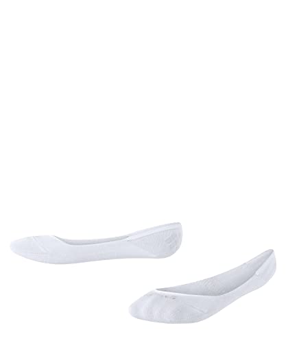 FALKE Unisex Kinder Füßlinge Ballerina K IN Baumwolle unsichtbar einfarbig 1 Paar, Weiß (White 2000) neu - umweltfreundlich, 31-34