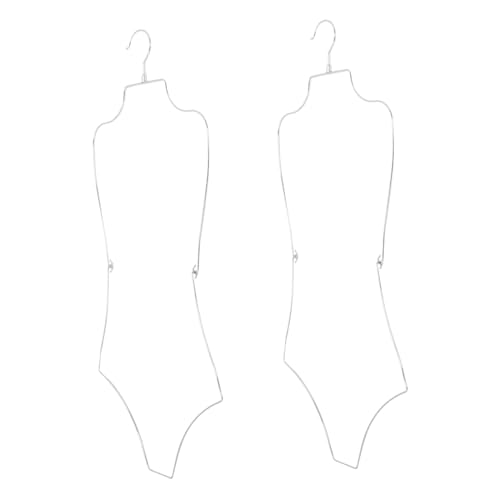 VOSAREA 2St Badeanzug-Kleiderbügel Bikini Schwimmhose BH-Aufhänger Kleiderbügel für Bademode Strandlehm garderobenständer Badeanzug-Aufhänger Kleiderbügel für Badebekleidung Silver