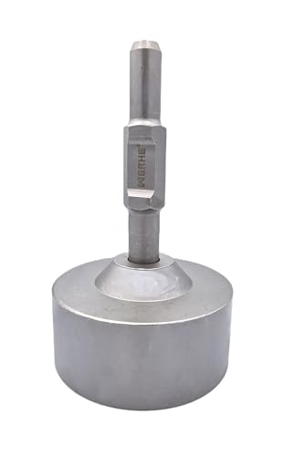 WERHE® Pfahlramme HEX30 Ø125mm – Robuster Rammbär für Zaunbau und Solaranlagen – HEX30 Anschluss, 145x250mm