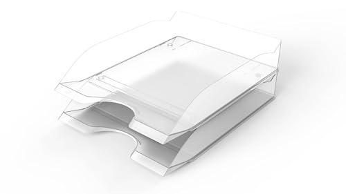 Durable Briefablageschale BASIC A4, transparent, Abflagefächer stapelbar, 6 Stück, 1701674400