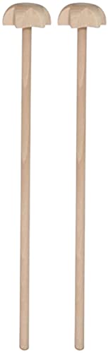 teemando® 2 X Quirl aus Buchenholz, 30 X 4 cm
