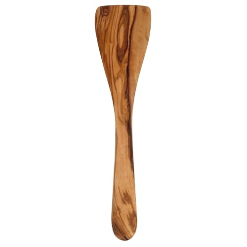Bütic Olivenholz Pfannenwender aus Oliven Holz in verschiedenen Größen, Artikelgröße:25cm gerade