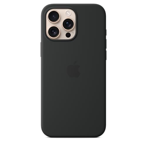 Apple iPhone 16 Pro Max Silikon Case mit MagSafe − Schwarz ​​​​​​​