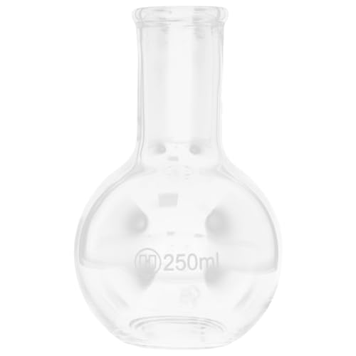 iplusmile Glas 250 Ml Einhals-Kochkolben Mit Flachem Boden Erhitzungsreaktions-Auffangkolben Chemielaborglaswaren