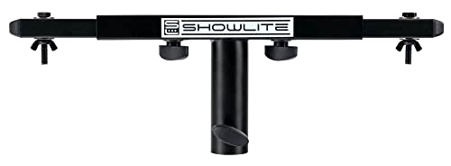 Showlite SAT-02 T Dual Quertraverse (Querträger für 2 Scheinwerfer, aufsteckbar auf 35 mm Stativrohr, Stahl) schwarz