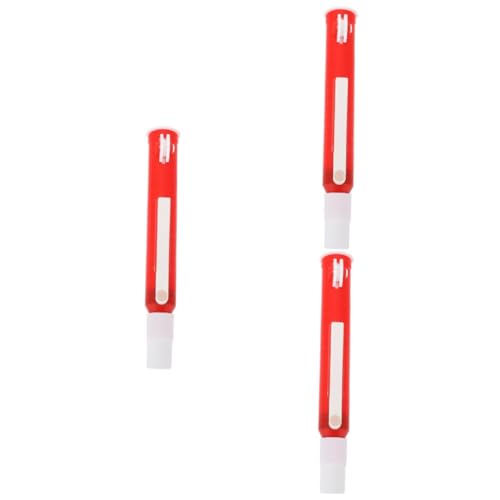 SOLUSTRE 3St Handassistent beim Pipettieren pla-Pipettenpumpe Wissenschaftliche Pipettenpumpe Laborpipette saugschlauch Tropfer tropfschlauch Labor-Tool Laborgerät rot