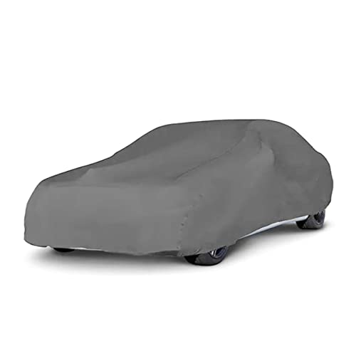 LST Autoabdeckung Indoor – lackschonende und Dehnbare Autogarage. Car Cover Innenbereich für Autohäuser und Endverbraucher. Auto Abdeckplane schützt vor Sonne, Staub. (Grau, XL (505x165x120cm))