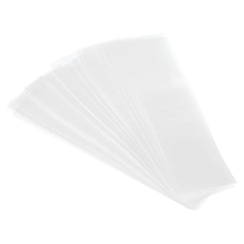 PATIKIL 400Pack Perforierte Folie PVC Schrumpfband für Kappe 3.39 zu 3.46" 140x35mm Klar