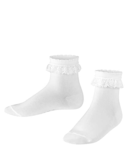 FALKE Unisex Kinder Romantic Lace Socken atmungsaktive biologische nachhaltige Baumwolle hautfreundlich verstärkt festlich fein elegant mit Rüsche am Bündchen ideal zur Kommunion 1 Paar