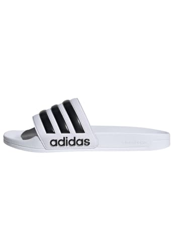 adidas Adilette Shower Slides Unisex Schiebe-Sandalen , Cloud White Core Black Cloud White, 46 EU