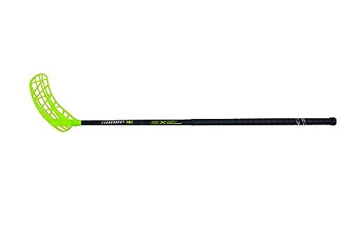 EXEL | Floorball Schläger/Unihockey Stock SHARP, Black, High Level Composite/Glassfibre (rechte Hand oben, Linksauslage, Schaftlänge 96 cm, Gesamtlänge 107 cm)