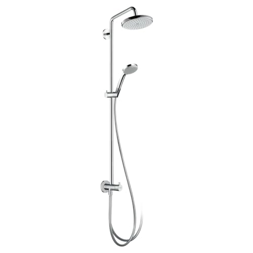 hansgrohe Croma 220 Air Duschsystem Reno (5 Strahlarten) Chrom, Kopfbrause 220 mm / 1 Strahlart