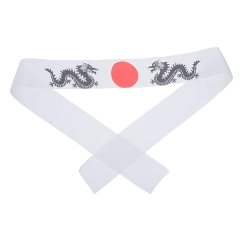 VICASKY -Turban Party Stirnband Haarband martialisch dünn Karate Japanisches Kopftuch Kopfband für japanische Küche Kopfbedeckung für Sushi-Köche Kochzubehör Polyester Weiß