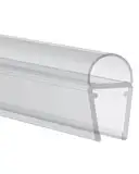 Gedotec Duschtürdichtung streifend | 1 Stück | Glasbodendichtung transparent | Länge: 2 m | Duschdichtung 6 mm - 8 mm | Türbodendichtung PVC wasserabweisend | Duschabdichtung | Dichtung Duschtür