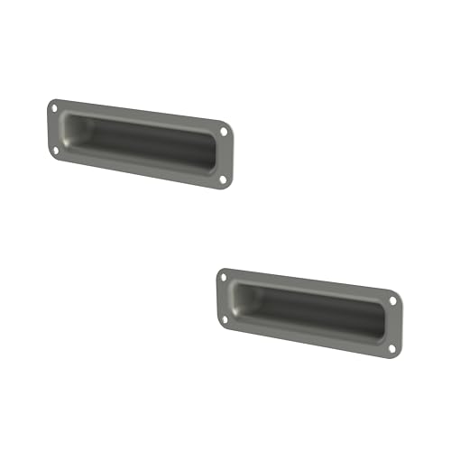 Adam Hall Hardware 3411 M2 AH - 2x Kleine Griffmulde aus Stahl, verzinkt