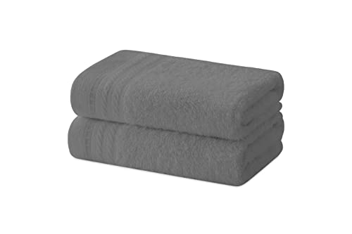 Degrees home – Set mit 2 Bidet-Handtüchern, Badetüchern, kleinen Handtüchern, 100% Baumwolle, 480 g/m², Maße 30 x 50 cm - Planke