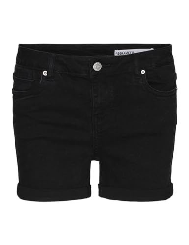 VERO MODA Damen VMLUNA MR FOLD Mix GA NOOS Shorts, Black, XSW / 32L