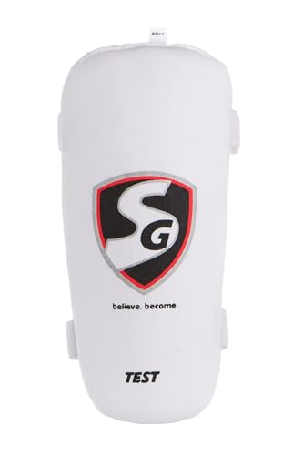 SG Test cloth Elbow Guards | Color: White | Size: Adult | Material: Foam | Superior Protection and Comfort