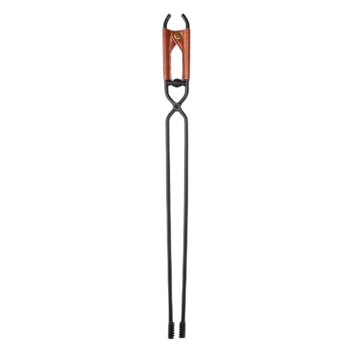 GkgWuxf Kaminzange, Feuerzange | Metall Log Grabber Tongs | Campingkamin -Tools, Außenprotokolle Pinzetten, tragbare Zubehör für Hinterhofdeck
