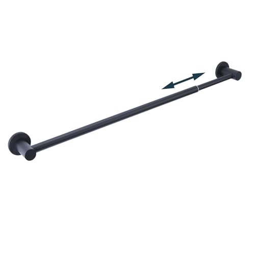 45,7–80 cm verstellbare magnetische Gardinenstange für Metalltür, magnetischer Handtuchhalter für Küche, Kühlschrank, Magnet-Kalender, Diagrammstange für Klassenzimmer, Whiteboard, schwarz, 1 Stück