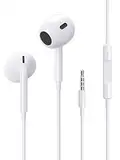 Kopfhörer Earphones Stereo 3.5mm Jack Kopfhörer Earphones kompatibel mit Phones 6 6S Plus Pod pad Huawei Samsang Smartphone Laptop MP3 Weiß