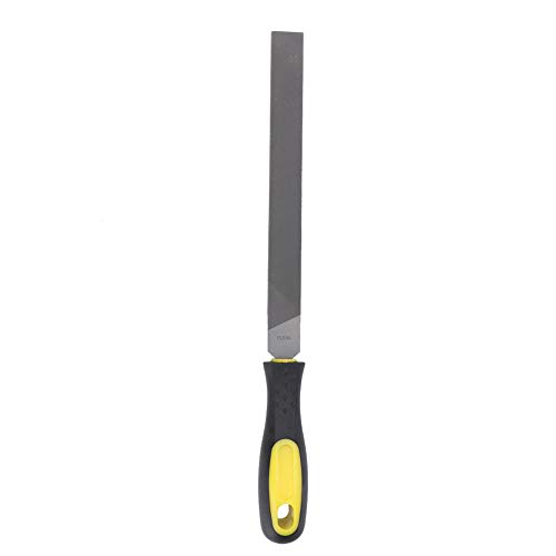 Flat Mill Stahl -Stahl -Datei Schärfenblatt mit ergonomischem Griff T12 Carbon Werkzeugstahl für Garagen Fabriken Ingenieurworkshops 8 Zoll Länge (8-inch middle teeth flat file with handle)