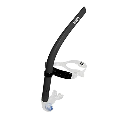 Arena Unisex-Adult Snorkel Swim Schnorchel III für Erwachsene, Einweg-Schwimmschnorchel, Geeignet für das Training im Meer und im Pool, Präzisionsanpassung mit Schnalle, Schwarz, Einheitsgröße