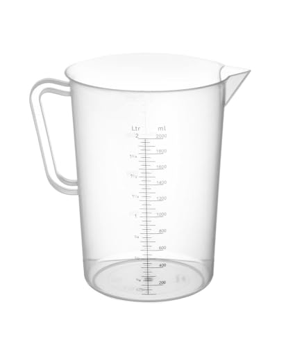 HENDI Messbecher, mit Skalierung, Bruchsicher, 2L, Polypropylen, ø140x(h)215mm