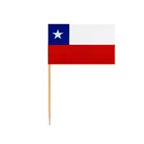 PJQUEKAIPJ 100 Stücke Mini Chilenische Flagge Cupcake Cocktail Zahnstocher Stick Kuchen Topper Party Bar Restaurant Zubehör Flagge Von Chile