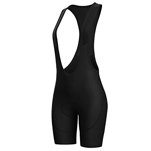 Lo.gas Fahrradhose Damen Gepolstert Mit TräGer Fahrrad TräGerhose Damen Bib Shorts Fahrradhose Schnell Trocknende StoßFeste Fahrradunterhose Mit 4d Polster Tasche Schwarz3 M