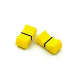 10 Stück 24 mm x 11 mm x 10 mm Konsolen-Mischpult Slider Fader Ersatzknopf, geeignet für Yamaha Soundcraft Behringer Mixer mit (gelb)