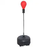 Punchingball Boxstand 120-160cm Höhenverstellbarer Standbox-Trainer inkl. Boxbirne Erwachsene Punchingball Boxbirne Bounce Back Faster Boxbag (Rot)