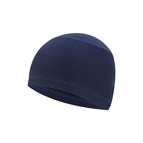 Pilotenmütze Damen Männer Frauen Reiten Kleiner Hut Sommer Winddicht Sonnencreme Sporthut Outdoor-Sportarten weicher Hut Kopfbedeckung Hut Fahrrad Motorrad Liner (Navy, One Size)