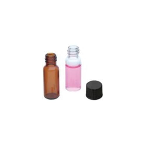 neochrom Gewindefläschchen, Schriftfeld, Gewinde 8mm, Braunglas, 1.5mL Volumen, 100 Stück
