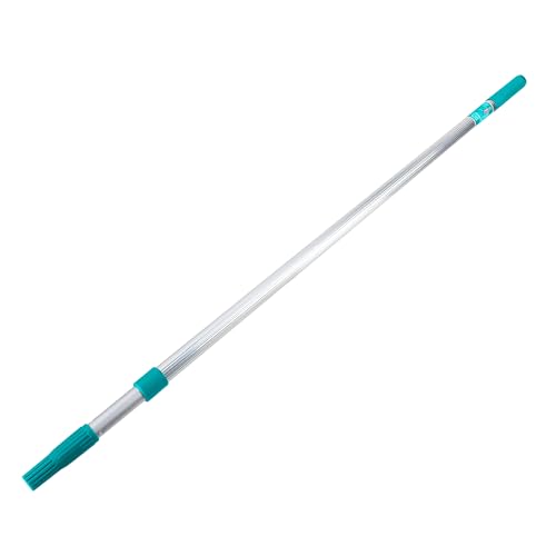 TOTAL - Teleskopgriff aus Aluminium, Verlängerbarer Farbroller mit zwei Abschnitten, Länge 110 cm, Ausgezogen auf 200 cm, Verbindung durch Schraubgewinde, Blau