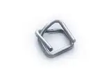 STECO - 500 Stück Metallklemmen Buckles Spannschnallen Draht Verschlussklemmen 25 mm Verzinkt zum Klemmen von 25 mm für PP/PET/Textilband 5 mm Drahtstärke