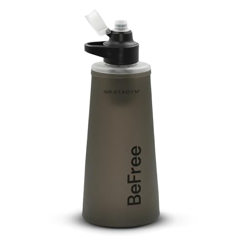 Katadyn BeFree AC 1,0L Schwarz – Robuster Wasserfilter für Survival & Backpacking, mit Aktivkohlefilter & EZ-Clean Membrane™ – Ultraleicht, Stabil und Sicheres Trinkwasser für Abenteuer in der Wildnis