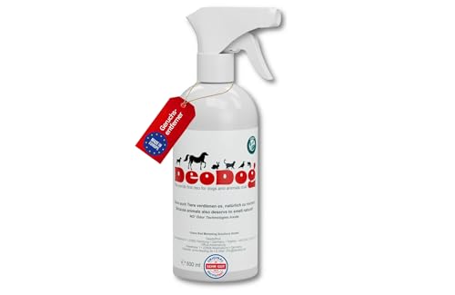 DeoDog Geruchsneutralisierer - beseitigt hartnäckige Tiergerüche direkt am Tier - ideal bei langem & dichtem Fell - für Hundebett, Auto, Haushalt, Katzenurin, Hundeurin, KOT & Erbrochenes – 500ml