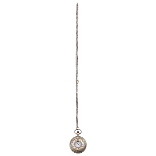 Namvo Vintage-Taschenuhr, Glatte Quarz-Taschenuhr mit Kette, römische Ziffern, Taschenuhr, klassisch geformte Taschenuhr, antike Taschenuhr für Männer und Frauen, Vater, Geburtstag, Jahrestag