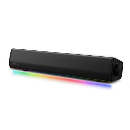 Sound Blaster GS3 Kompakte Gaming-Soundbar mit RGB- und SuperWide-Technologie, Stromversorgung über USB, Bluetooth 5.4, Kopfhörerausgang, für PC und Mac