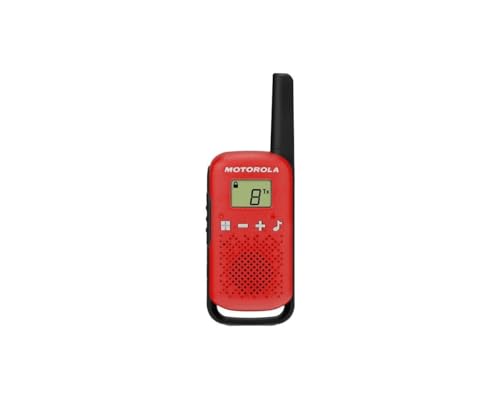 Motorola Talkabout T42 PMR-Funkgeräte ( PMR446, 16 Kanäle, Reichweite 4 km) rot , 2 Stück (1er Pack)