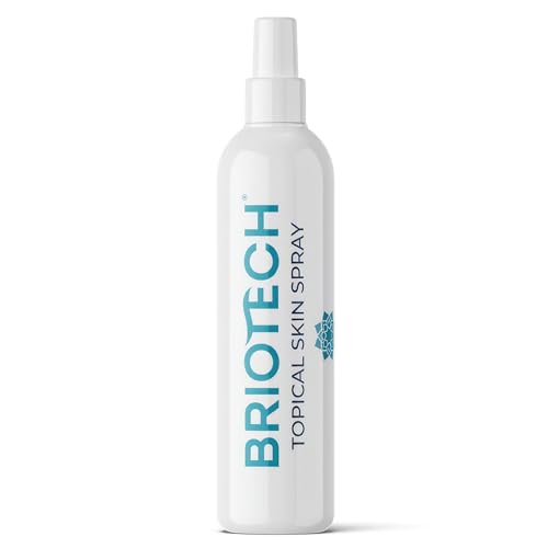 BRIOTECH Topical Skin Spray - Beruhigendes Körperspray für juckende Haut, Kopfhaut, Juckreiz, Hautausschlag, Sunburn - Feuchtigkeitsspray, Sonnenbrand Spray, Piercing Spray, 100 ml